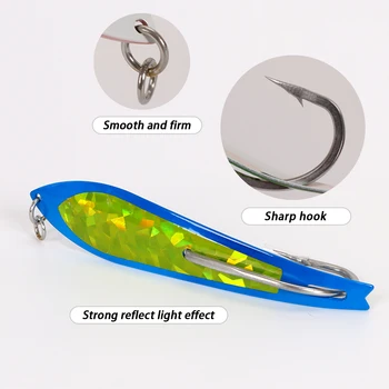 Big Game Fishing Bait OEM Fishing Trout Spoon Bait Single Hook Stainless Steel Spoon Lures Trolling Lure – Metal Jig – view 3