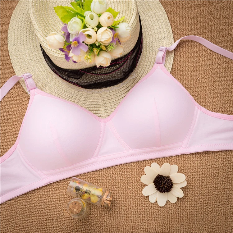 Summer Latest Design Wireless High Student Cotton Comfortable Bras Bra and Underwear Girl Underwear and Bra