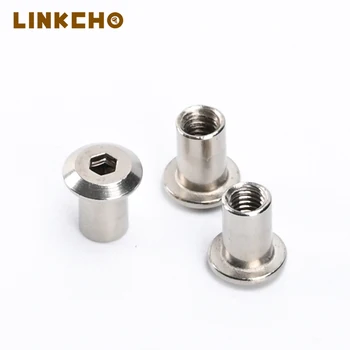 New Stainless Steel Nickel Plated Flat Head Hex Hexagon Socket Self Drilling Screw Slotted Sleeve Barrel Closed End Rivet Nut