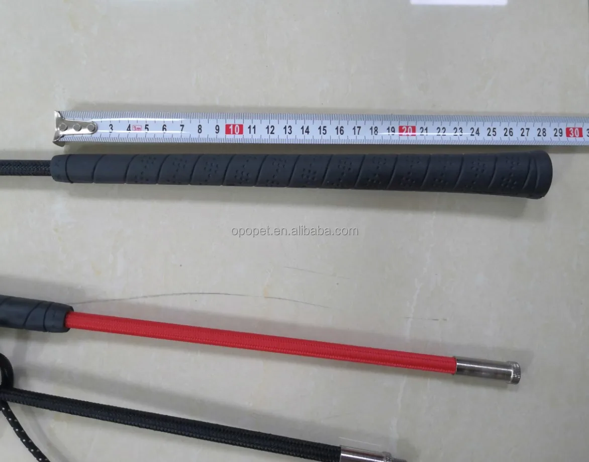 Horshi Customized Lunge Whip With Rubber Handle Can Detachable Into Two Sections 39 Inch Shaft