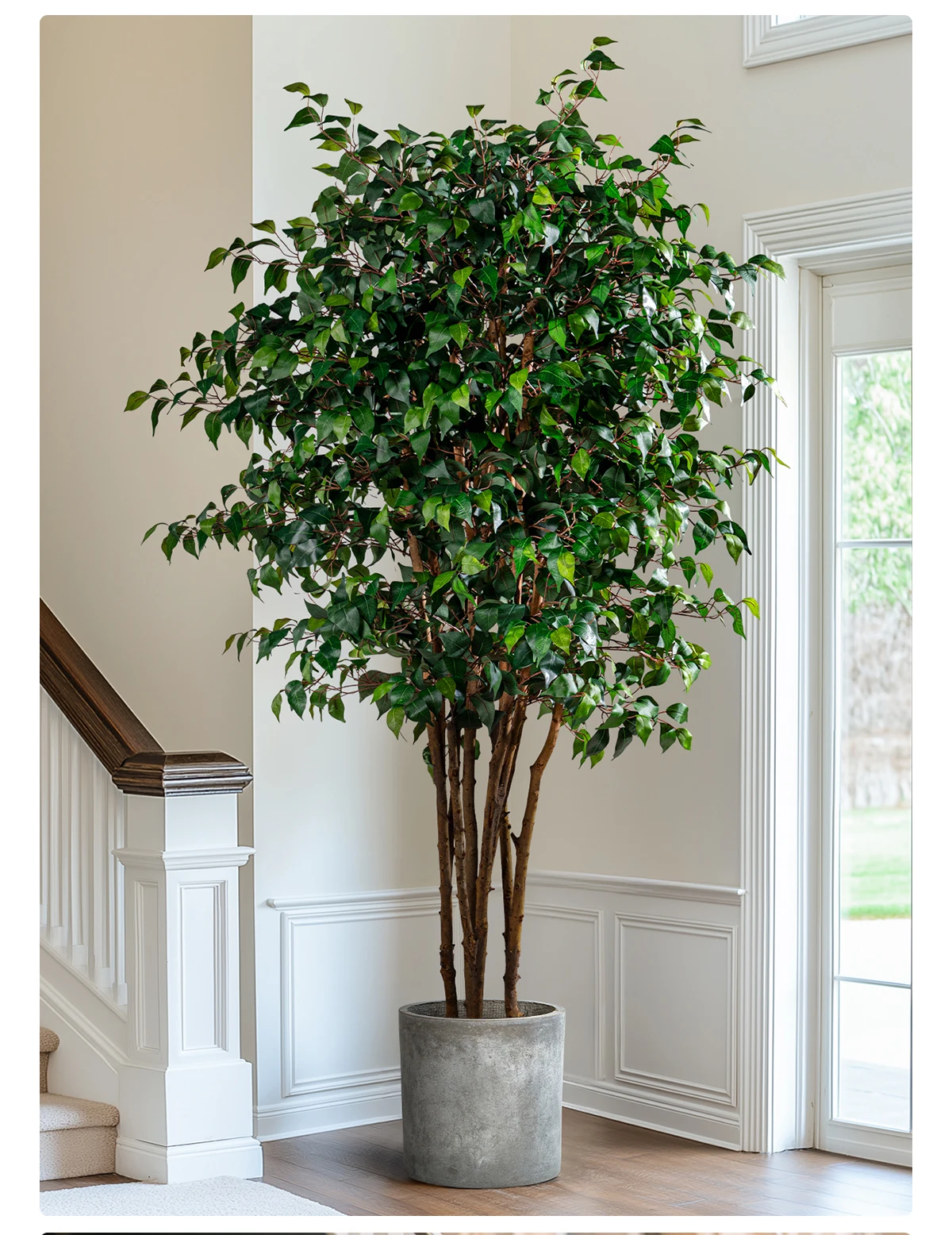 product high quality indoor artificial fig tree bonsai durable plastic faux plant for home office decor for birthday landscape design-12