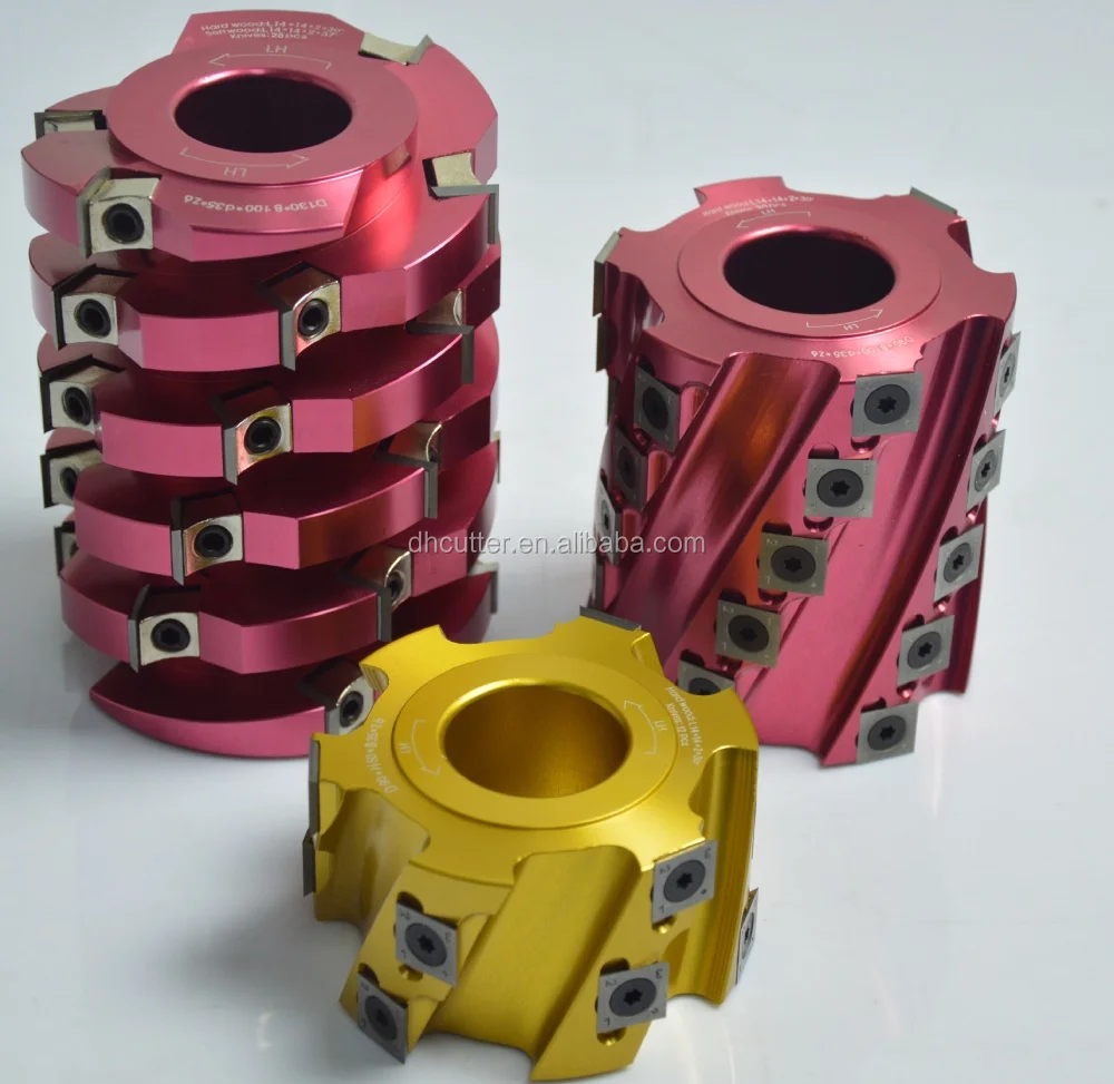 Power Tool Heavy Duty Cut Helical Tip Wood Planer Shaft Blade Edge Band Trimming Machine 6 Tooth Spiral Cutter Head