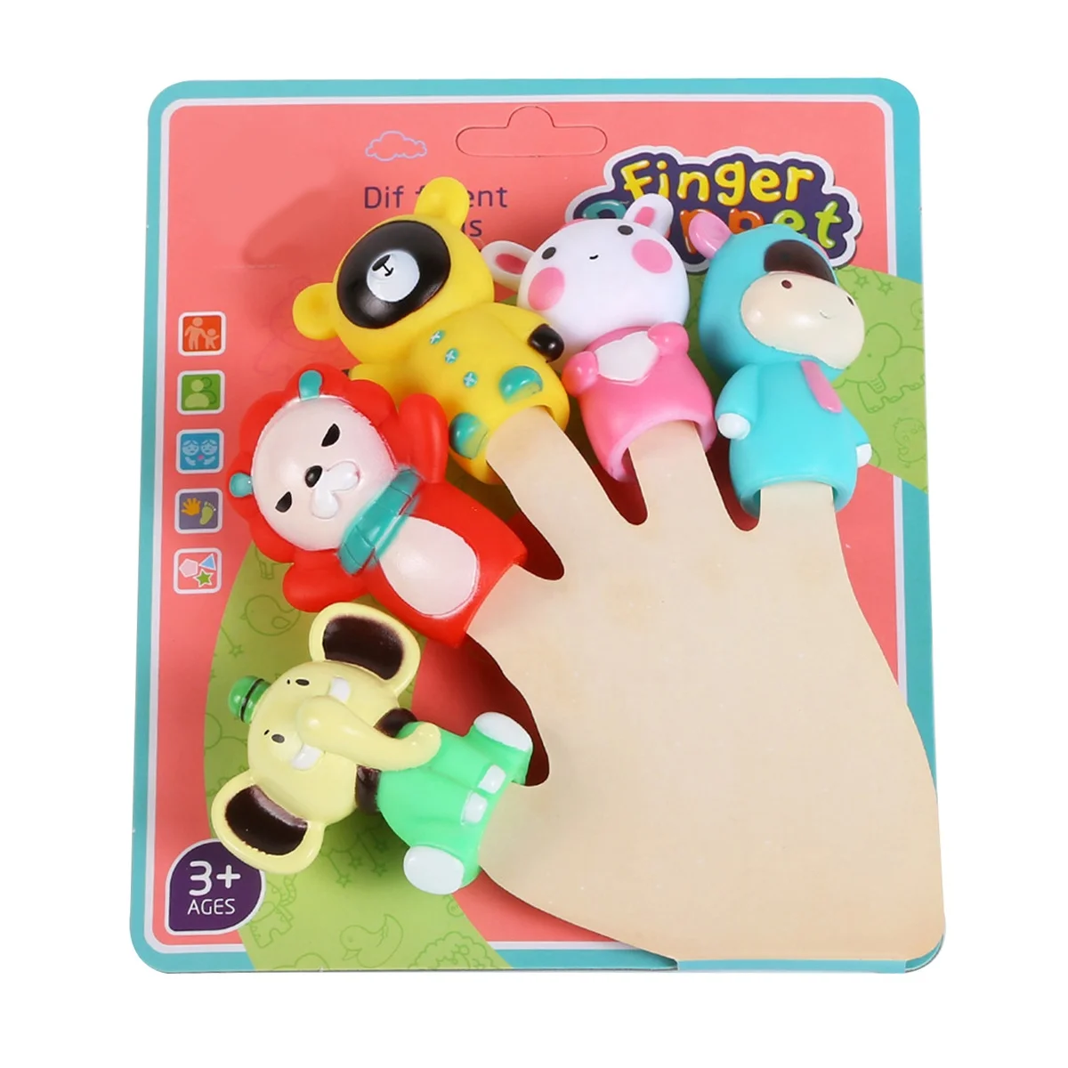 
 Детские развивающие игрушки, мини мультяшная модель, животное, пальчиковая кукла, взаимодействие, игрушка, Успокаивающая кукла на палец, силиконовая мини-кукла, игрушка  