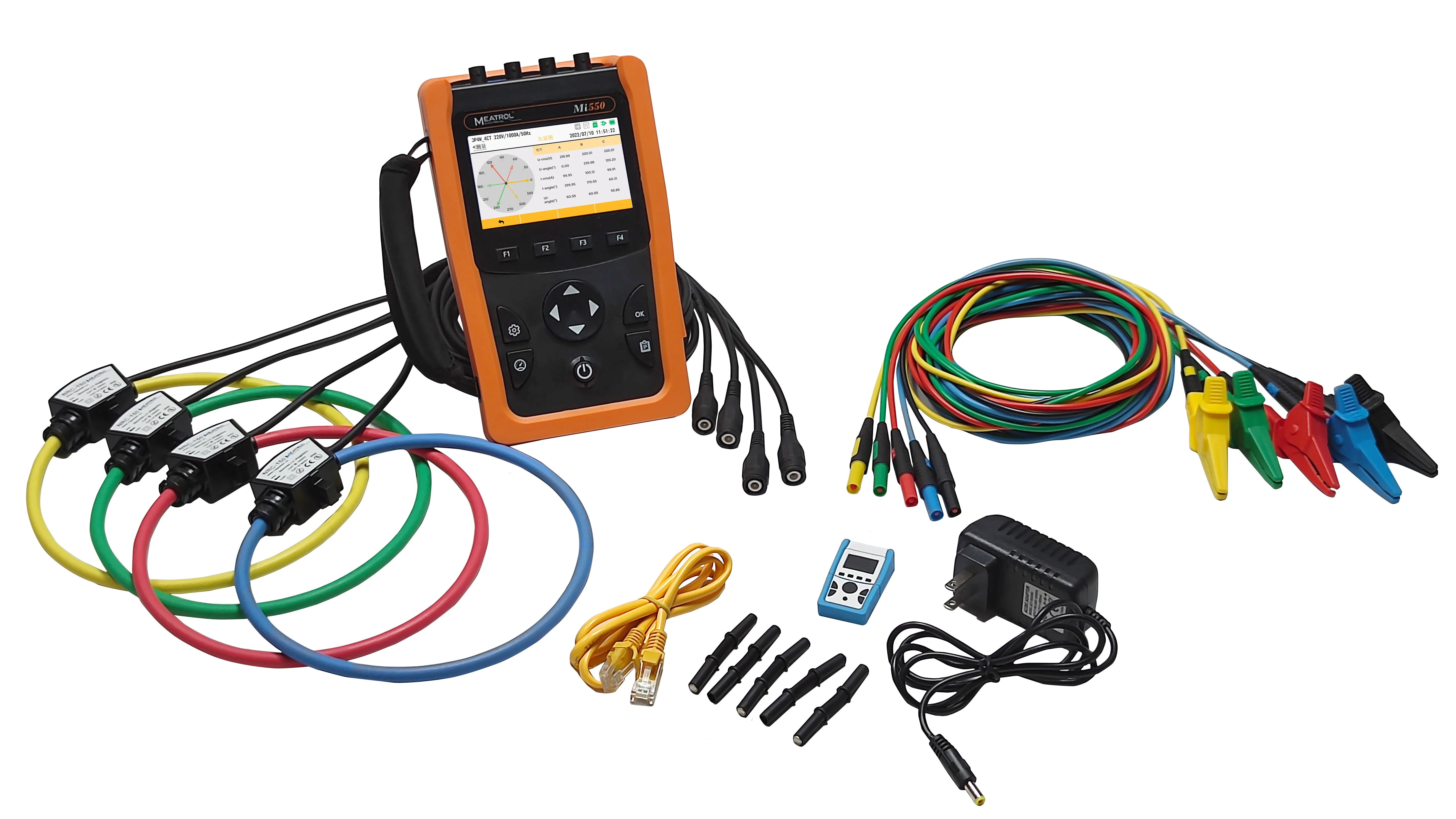 Handheld Power Analyzer Meatrol Mi550 Portable Trend Chart Three Phase