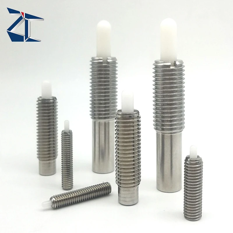 product exclusive offer stainless steel nylon spring loaded plunger pin threaded stainless steel spring plunger-43