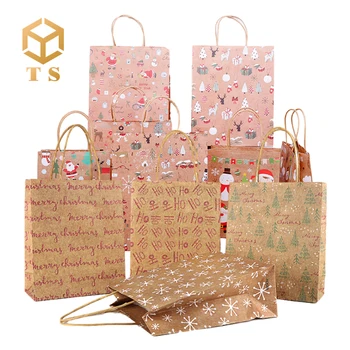 Shopping Paper Tree Storage Wreath Tote Decoration Christmas Gift Bag