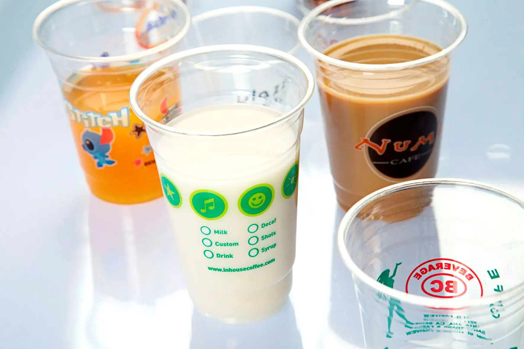 7oz milkshake milk tea boba cups bubble tea customer plastic cup