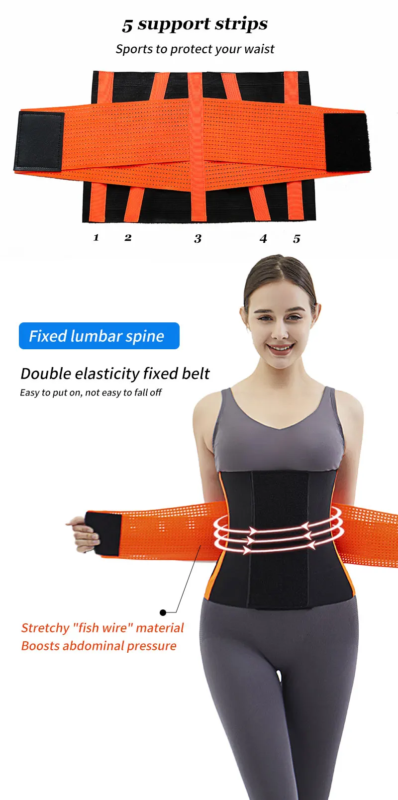 Faja Sweat Belts For Women Slim Belly Band Sweets Sweat Waist Trimmer