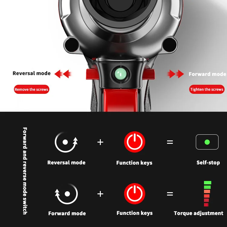 Schlagschrauber 21V 200nm 4500 мАч * 2 Бесщеточный крутящий момент ударный гайковерт с