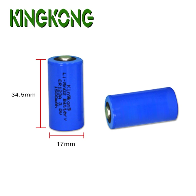 Kingkong CR123A Variants 3V 900mAh to 1700mAh LiMnO2 Lithium Ion Battery Pack"