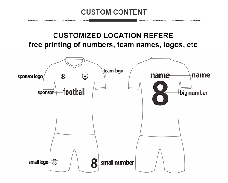 Custom Soccer Team uniforms (Jerseys &shorts) Full Sublimated Team name  Player Names, Logo and Numbers, 22/23 new design football jerseys