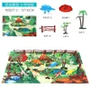 Mini-jeu de cartes Dinosaure de 34 pièces, emballé dans une petite boîte de rangement