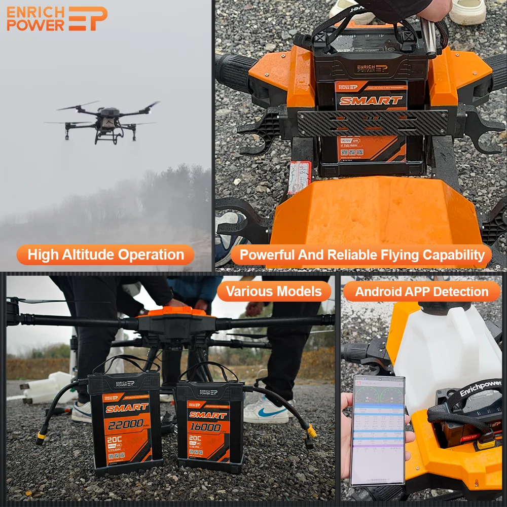 Factory Promotion 14s 22000mah Smart Drone Battery Pack 25C 51.8v 22000 Mah Lithium Polyme Battery for Agriculture Drones