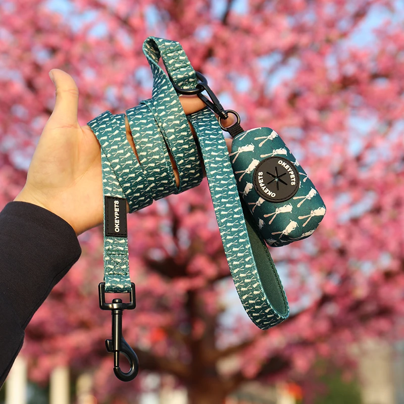 Okeypets Pet Leash Custom Pattern Multipurpose bing Soft Adjustable