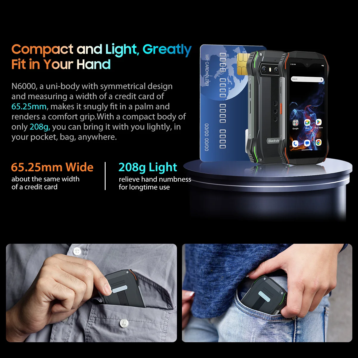 Blackview N6000 Rugged Smartphone - Android 13, 48MP Cameras