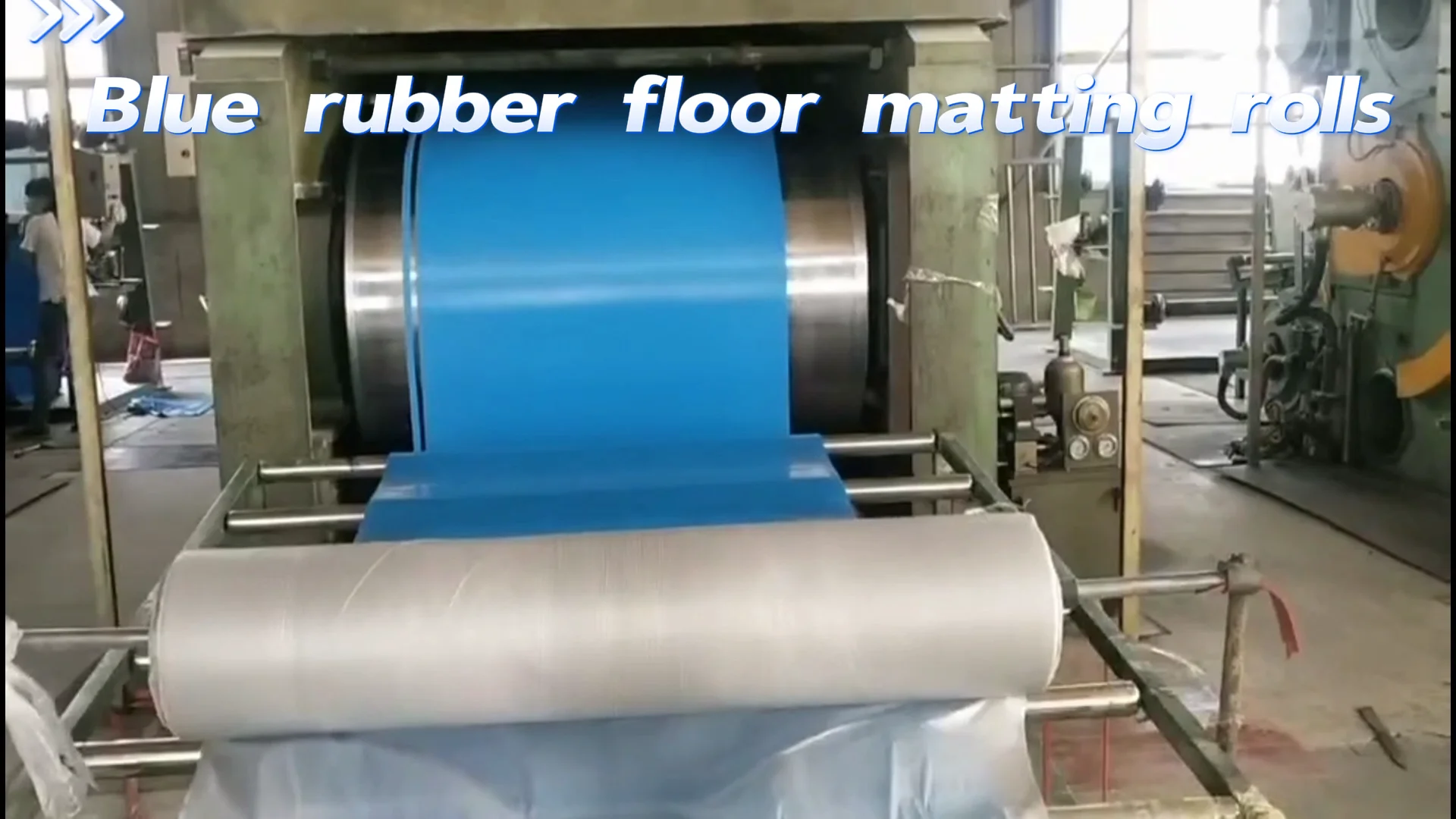 Antislip Vulcanized Garage Car Flooring Mat Fivebar Checker Pattern