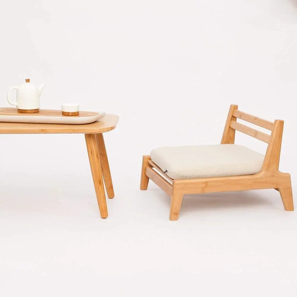 Bamboo Floor Chair For Living Room Japanese Tatami Chair With Cushion