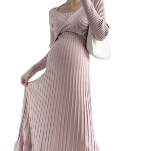 Fish-Tail Fishtail Maternity Dress Knitted Fabric