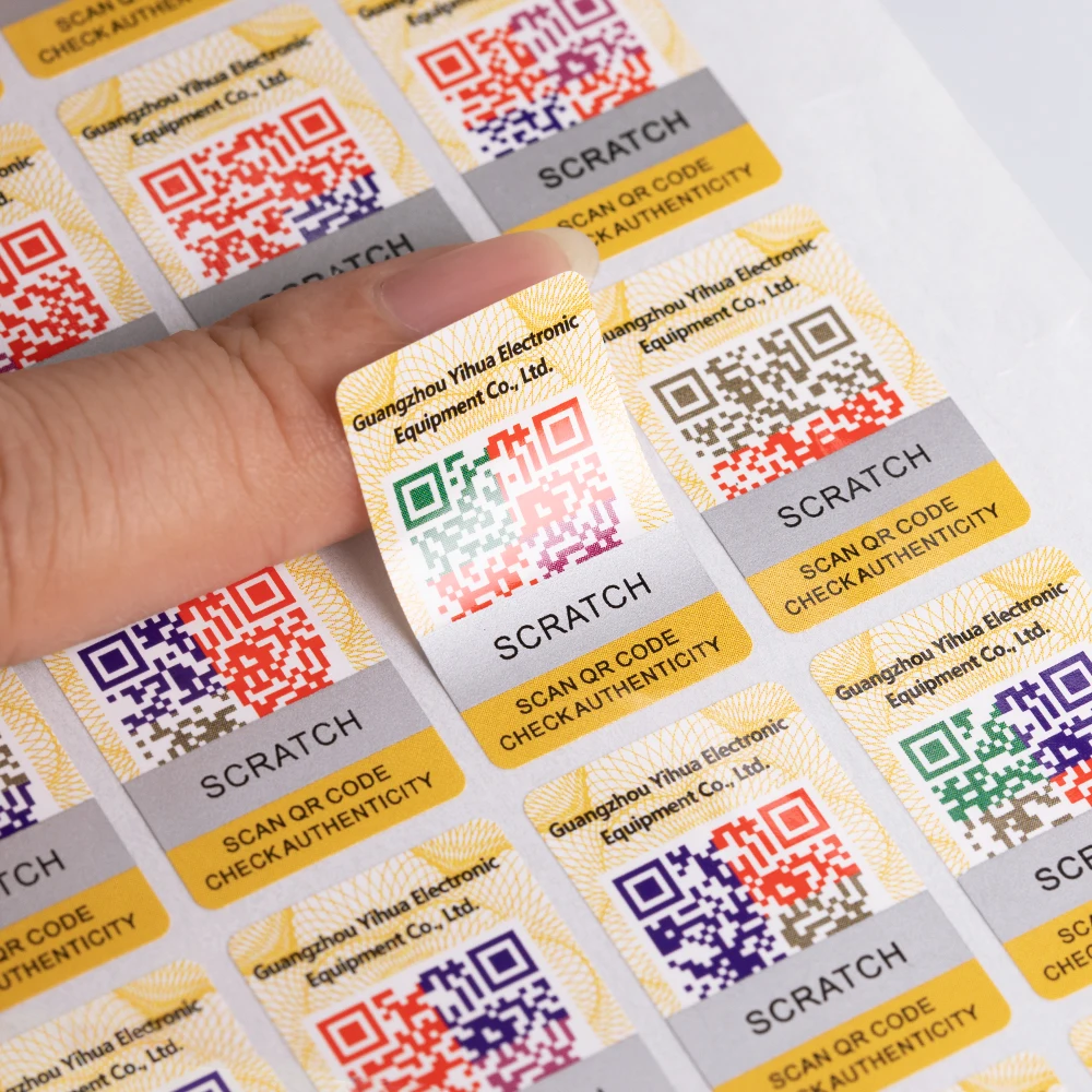 Scratch Label Security Sticker Qr Code Printing Roll Security Sticker ...