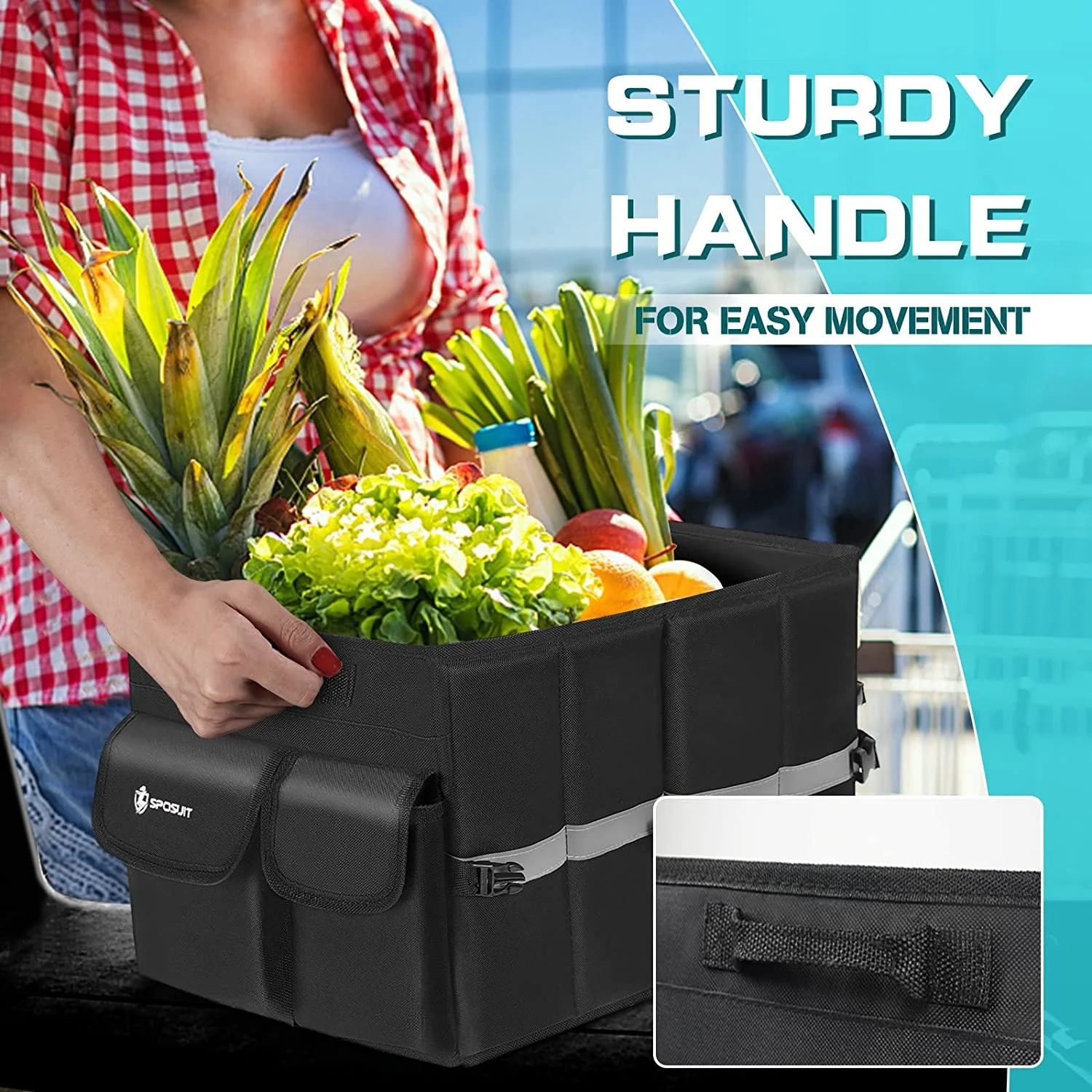 Factory Custom Back Seat Trunk Organizer Trunk Foldable Cargo Storage