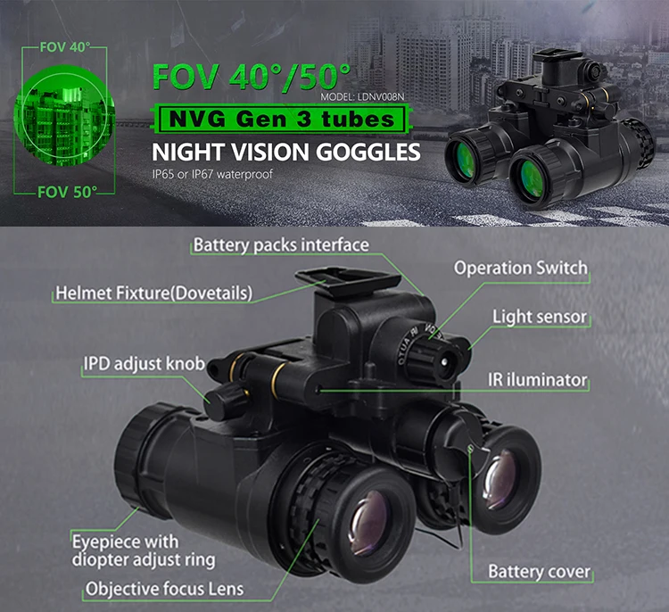 thumbnail image 2 of Night Vision Binoculars, 4K Portable Night Vision Goggles Military Tac – Zoom Zoom Parts 2 of 11