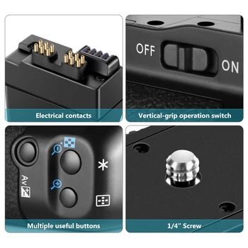 Neewer Battery Grip BG-E8 Replacement for  EOS 550D 600D 650D 700D/ Rebel T2i T3i T4i T5i SLR Cameras product image