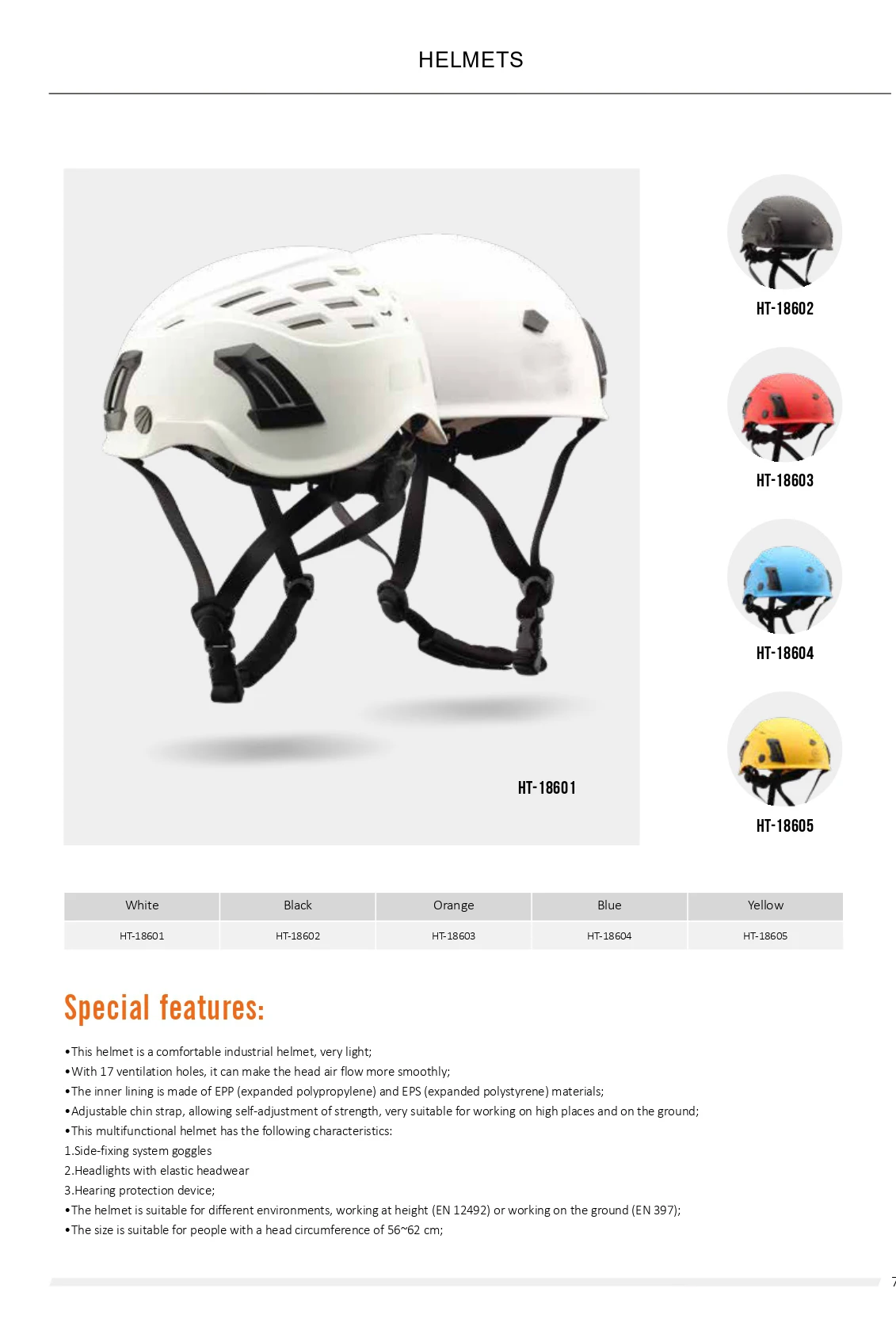 Construction Protective Hard Hats With Visor For Climbing Rescue Safety Helmets Reinforced Plastic Safety Helmet Hard Hat