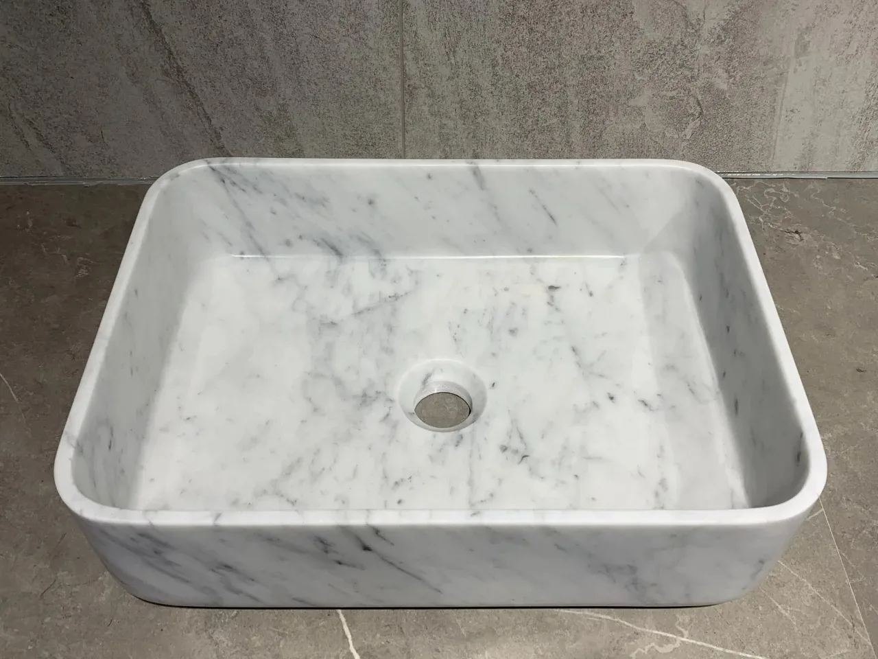 product natural carrara white marble washbasin with groove design for indoor bathrooms and toilets marble groove design-8
