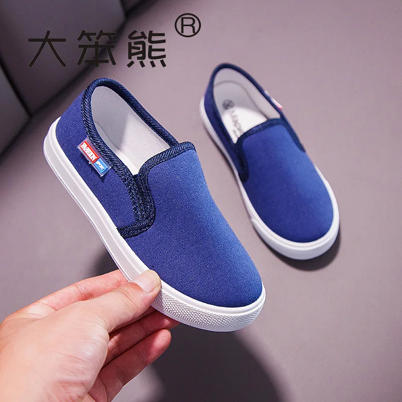 Kids Canvas Shoes Slip On Boys Girls Fashion Sneakers Students School White Shoes Children s Casual Loafers Comfort Walking Shoe Alibaba