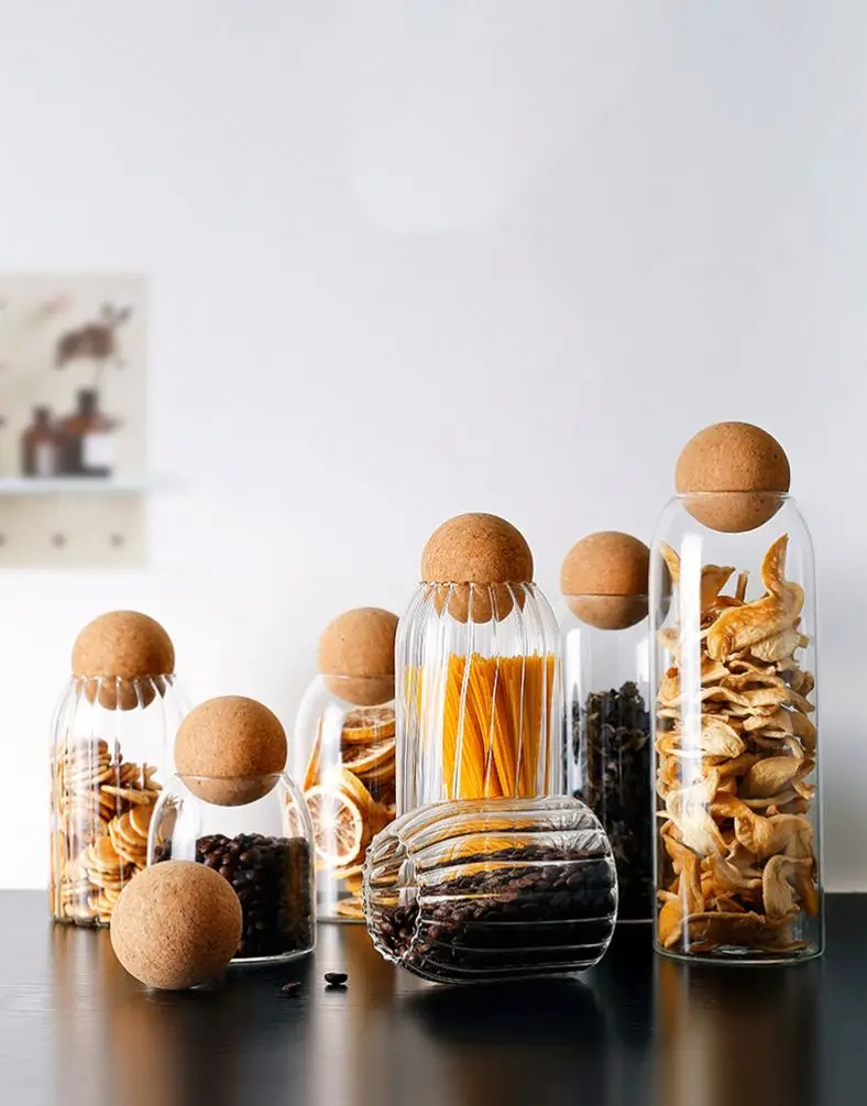 Airtight Borosilicate 3mm Thick Glass Storage Containers for Pasta