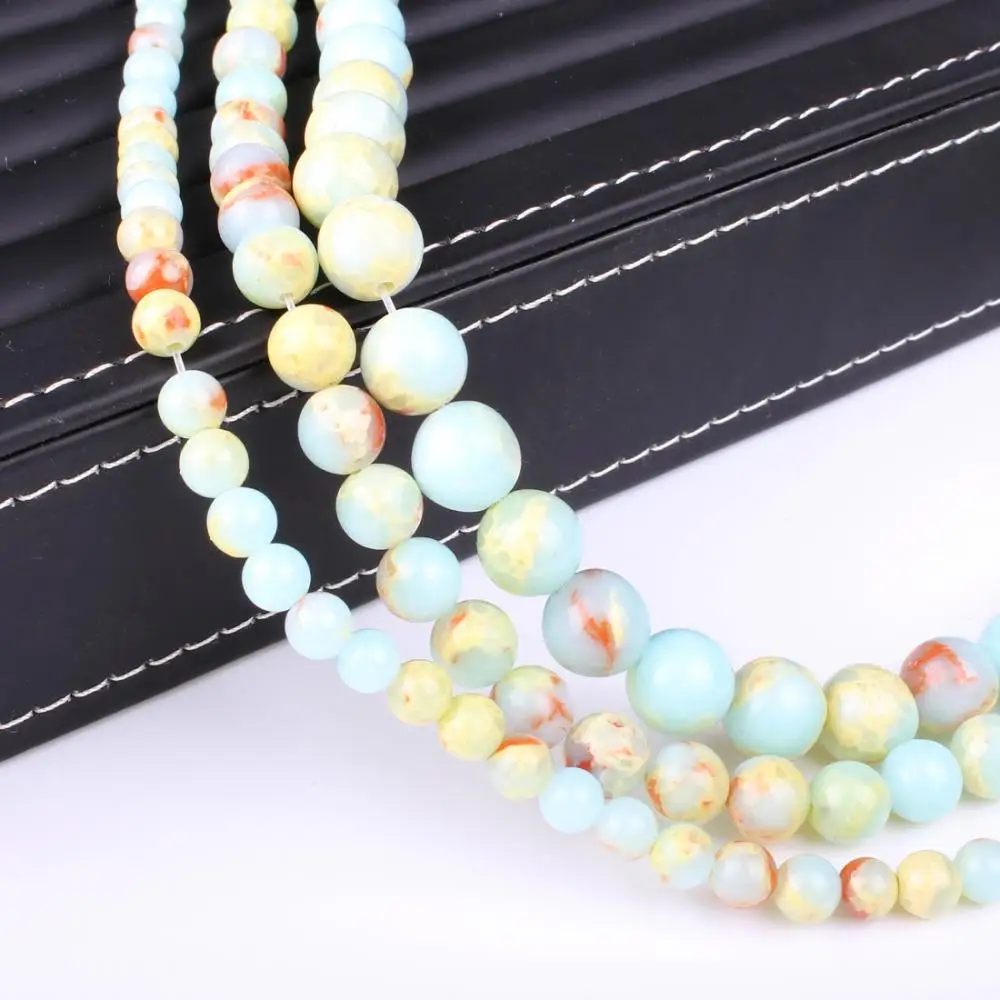 Perlina Di Pietre Preziose Naturali MISTE. Perlina Rotonda Da 6 - Foto 2