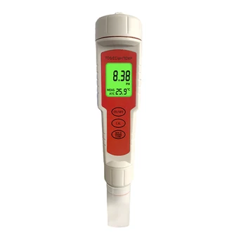 Digital pH Meter with Backlight, PH/TDS/EC/Temperature Meter Digital Water Quality Monitor Tester