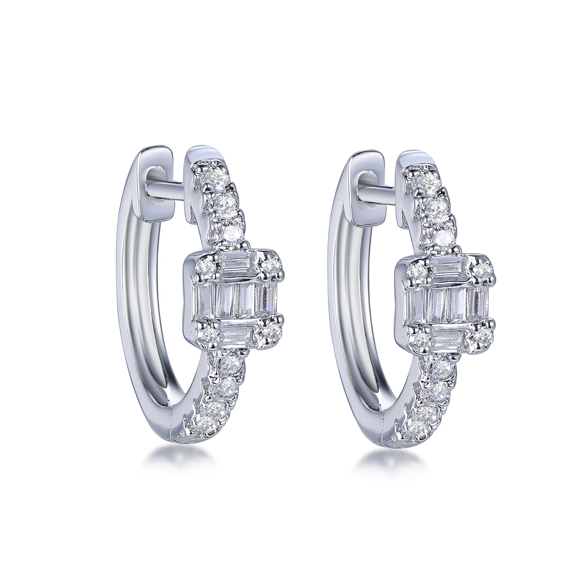 pendientes plata 925 diamond huggie earrings set 925 sterling silver earrings hoop square huggie earring