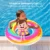 Rainbow Colorful Inflatable Water Pool Float Swim Ring Toy For Adults ...