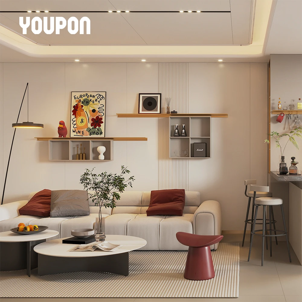 Hot Selling Modular Easy Adjustment Aluminium Alloy Home Decor Storage Wall Shelf for Living Room