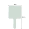 hand held mirror-light green