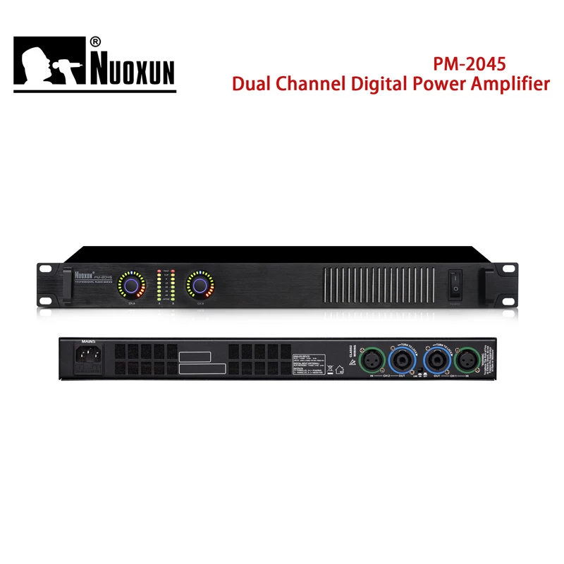 Professional Audio Digital Power Amplifier 4-Channel Class D 1U Metal Power Amplifier