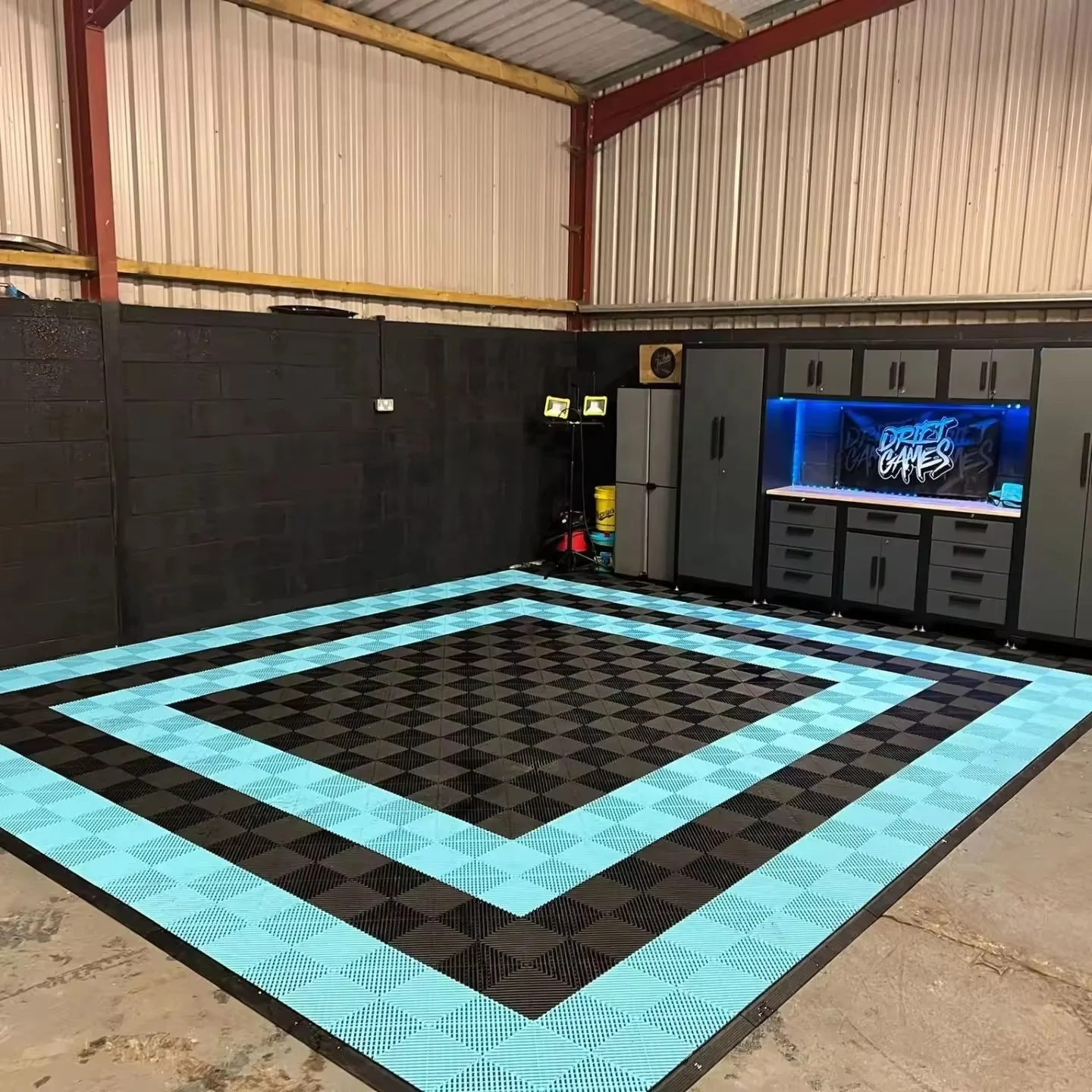 Tapis De Sol Garage PVC Diamanté - 5x17 Pieds (env. 1.5x5.2 M) - Epaisseur 2.5mm Antidérapant - Neuf