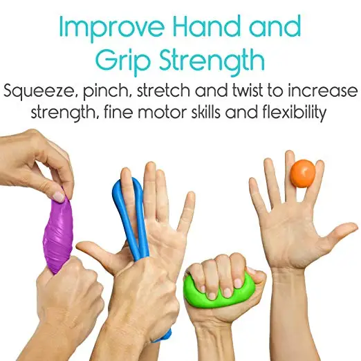 Therapeutic Exercise Putty for Occupational Therapy Stress-Relieving Finger & Hand Grip Strength Exercise Playdough & Slime Tool