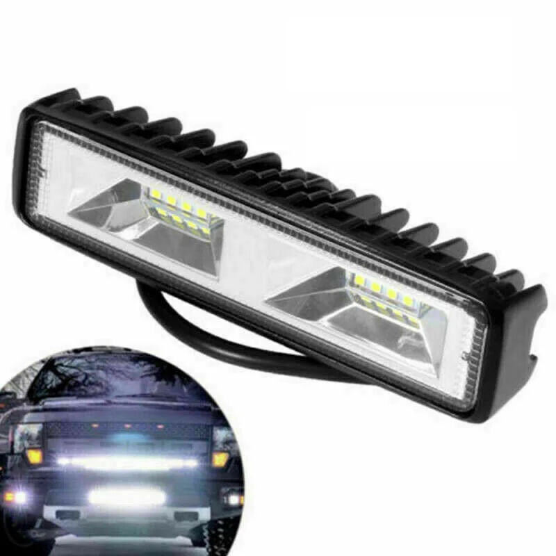 2X 18W 6inch Spot LED Work Light Single Row Driving Fog Lamp Off Road SUV 4WD 