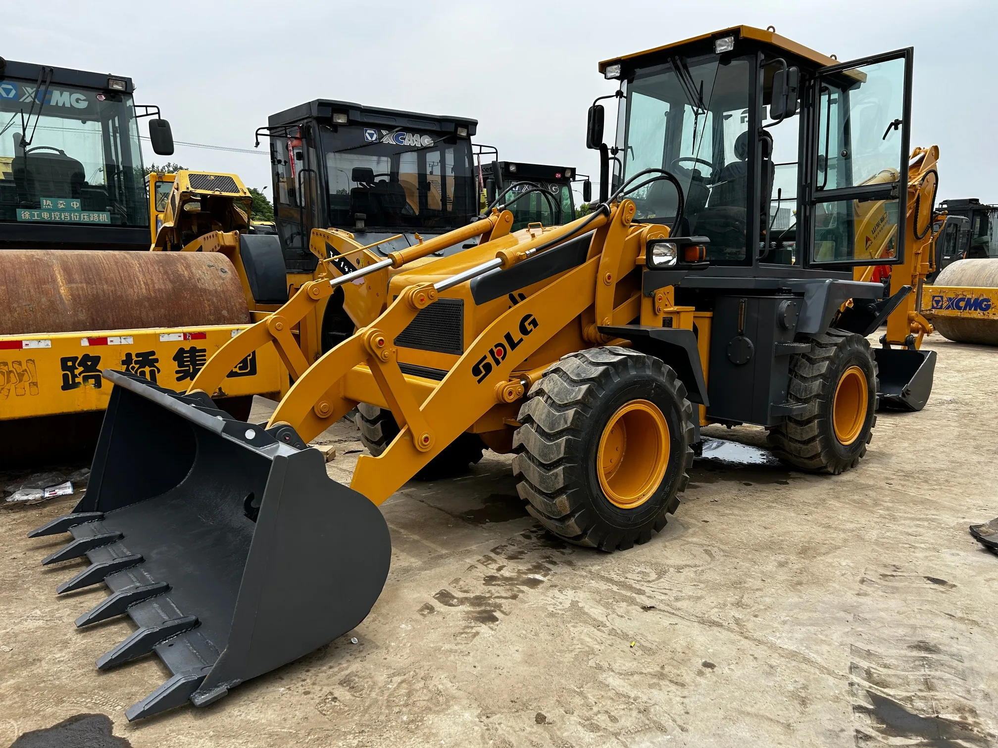 Wheeled Used Backhoe Loaders 7 Ton Lingong B680 High Efficiency