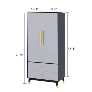 OEM minimalist dining designs wood armoire wardrobe closet organizer stackable drawer