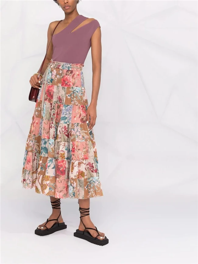 cotton summer midi skirts