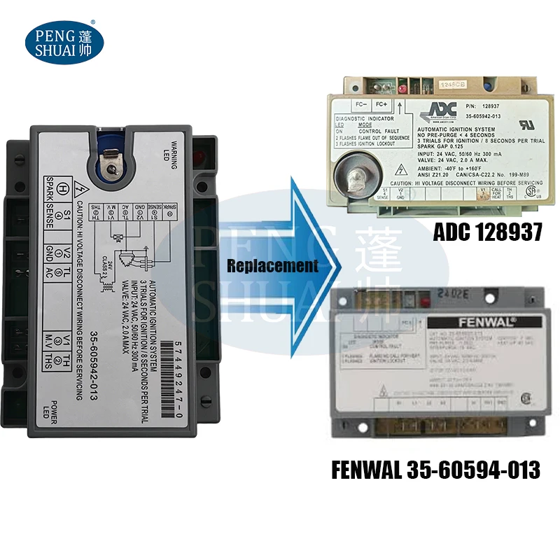 ADC American Dryer Corp Ignitor Conversion 128937 Automatic Ignition Control   FENWAL 35-60594-013 Electric Power Source