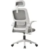 White frame black mesh/white frame gray mesh