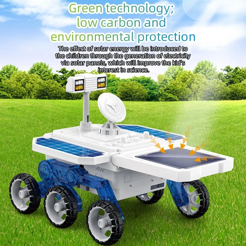 Новинка 2021 года, самодельная панель на солнечной батарее DIY016, автомобиль для исследования Марса, стержень, 4WD, солнечная панель, зеленая технология, автомобиль на солнечной батарее, игрушка для детей, подарок