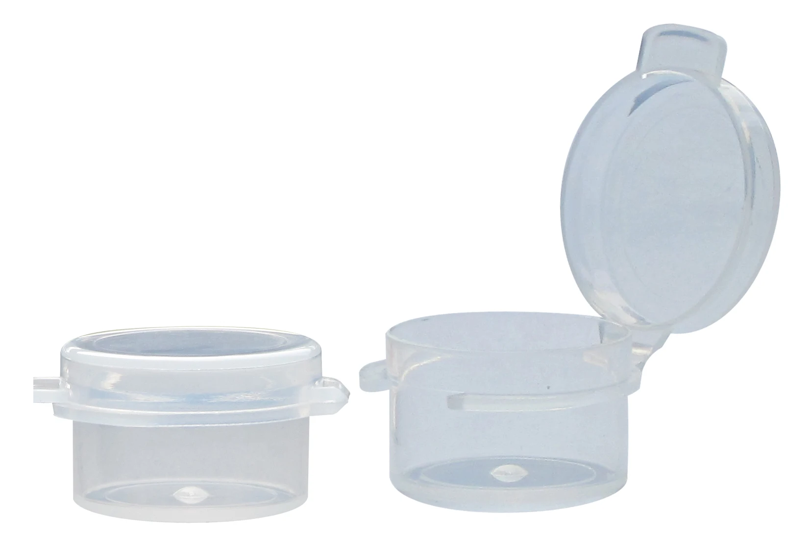 Factory Direct 1ml Clear Sample Jar 1g Polypropylene Flip Top Plastic Jar for Concentrate Cosmetics Container