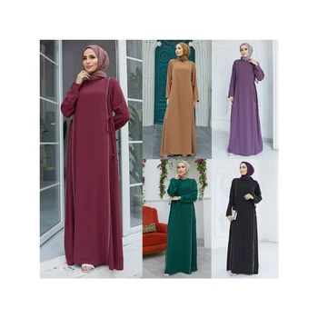 Abaya Women Muslim Dress Middle Eastern Skirt Robe Hot Diamond Stitching Tunic Dress