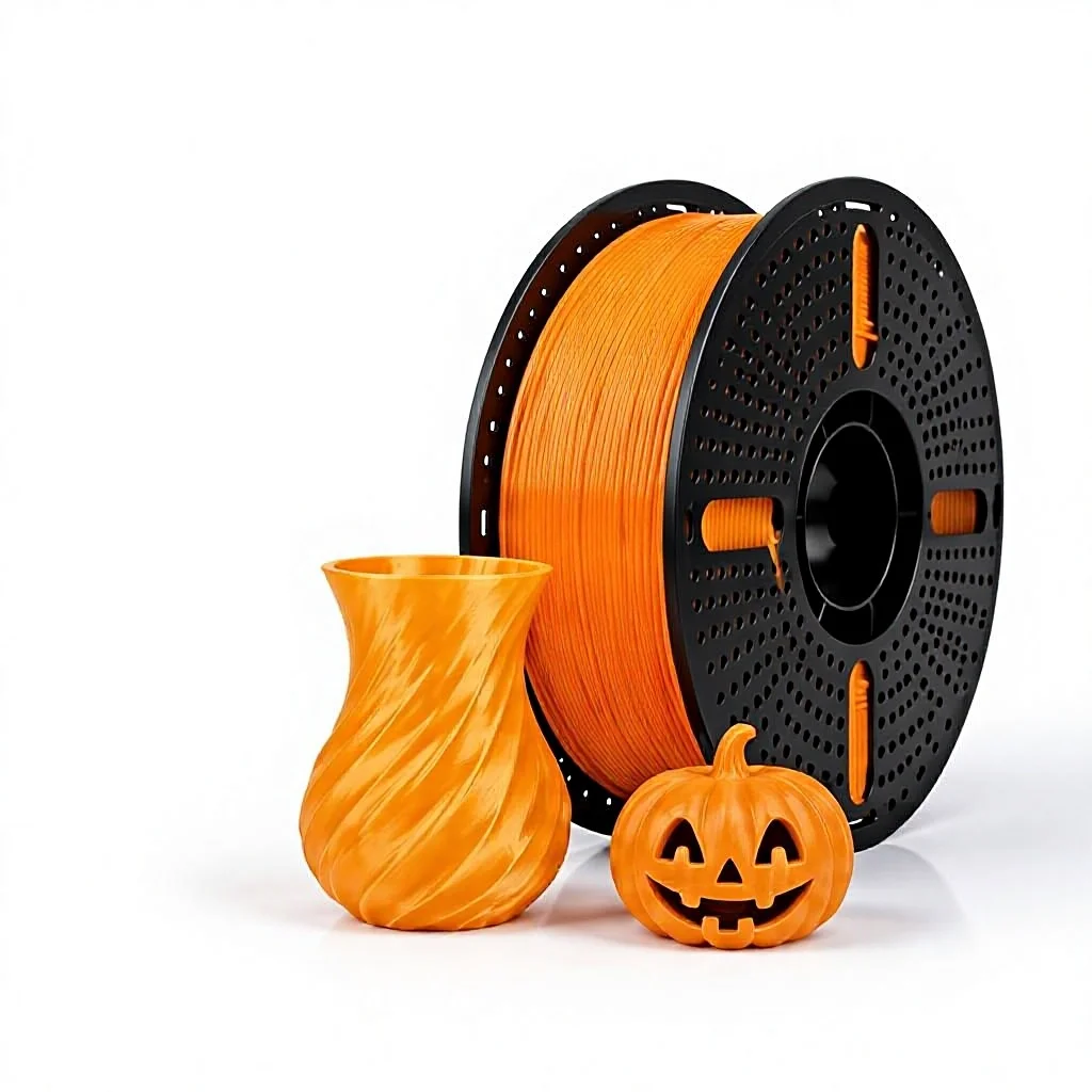 Orange PLA 3D Printer Filament 1.75mm Stable Output Smooth Surface for Modeling Decor