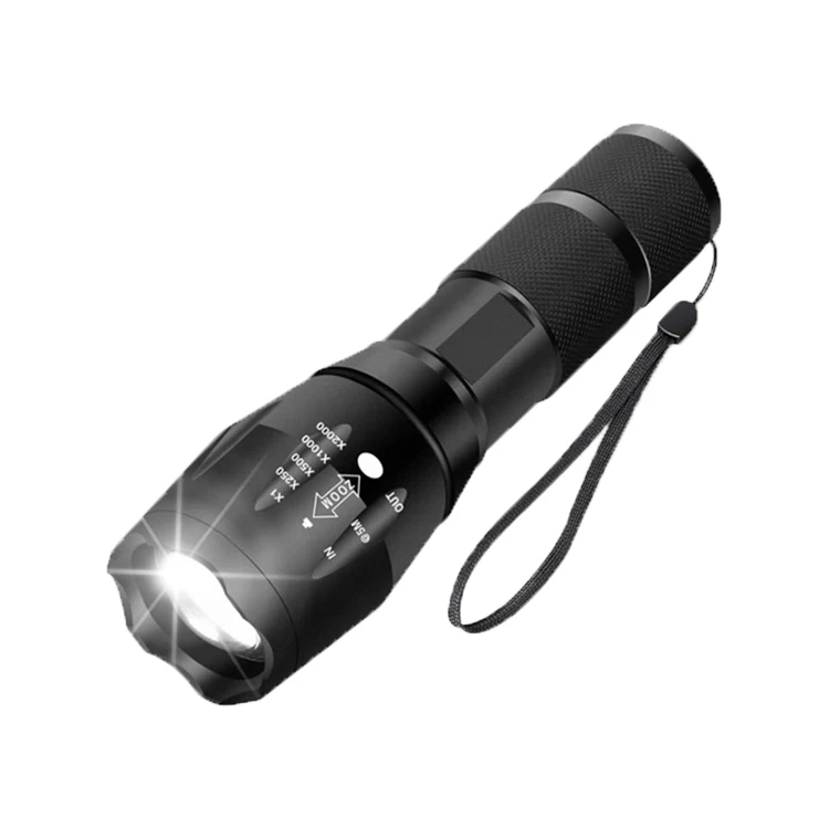 Brightest XML T6 Tactical Flashlight LED Zoom Torch Light 18650 Rechargeable Handheld Light for Self Defensive